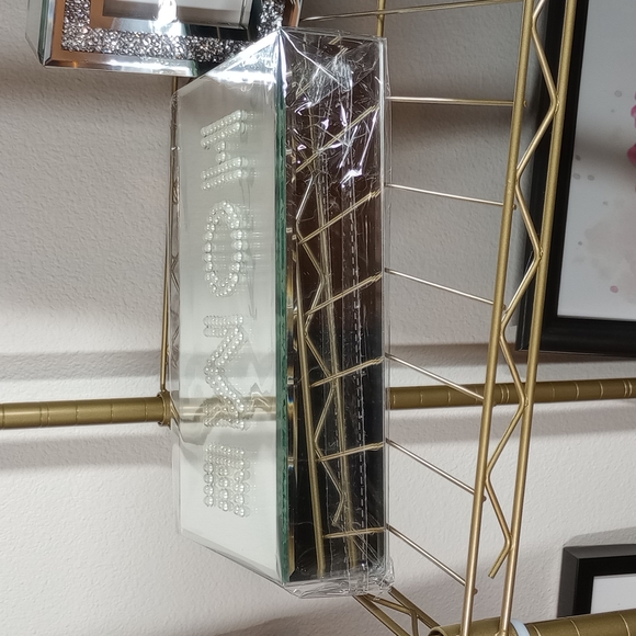 Home Decor. American Atelier. Word Art in pearls on the mirror. NWT - Picture 6 of 8